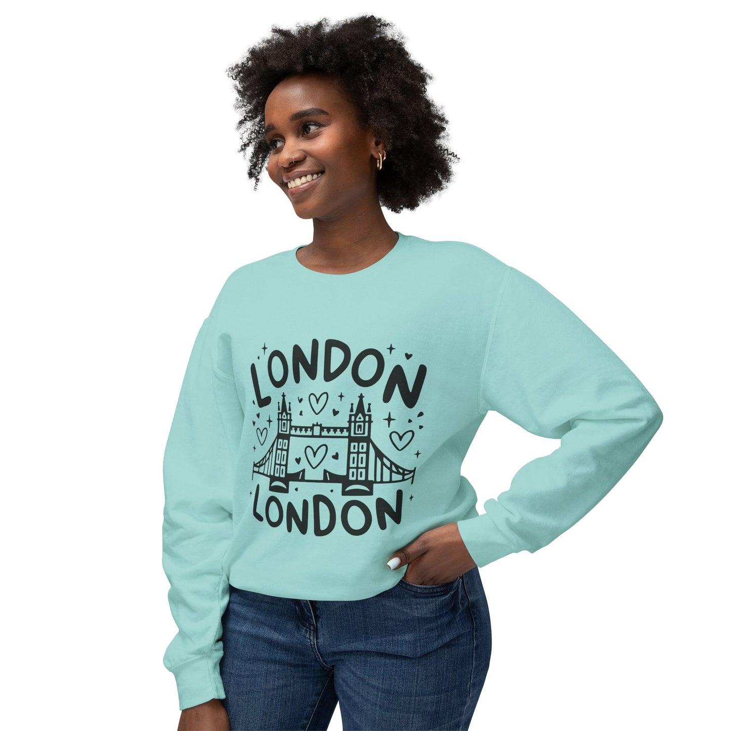 Unisex Lightweight Crewneck Sweatshirt - Lovely London