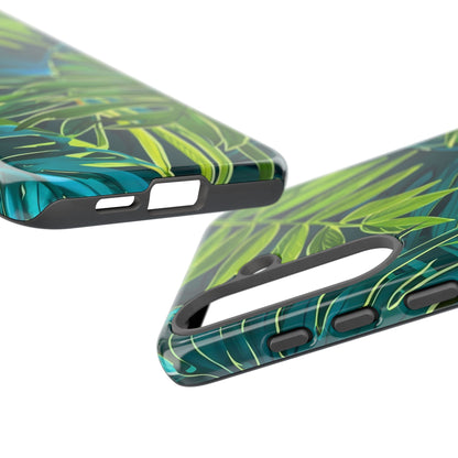 Tropical Phone Case - Durable Green Leaf Design, Eco-Friendly Gift, Trendy Accessory, Nature Lover's Case, Summer Vibes