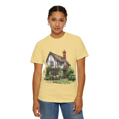 Unisex Garment-Dyed T-shirt - Charming & Cozy - Life in a British Village House