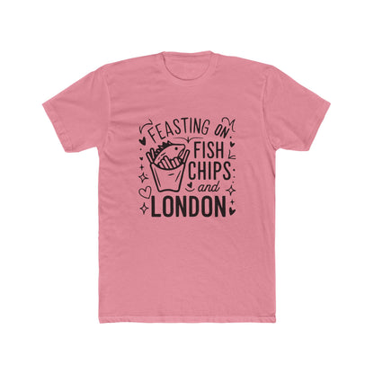 Fish Chips and London Versatile Unisex Cotton Crew Tee
