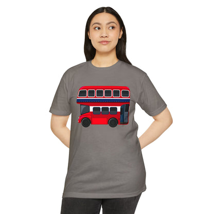 Unisex CVC Jersey T-shirt - Through London’s Streets - The Red Double-Decker