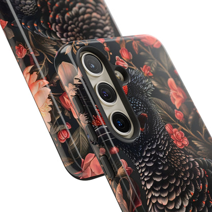 Tough Cases: Floral Design Phone Case, Stylish Protection for Your Phone, Unique Gift for Bird Lovers, Vibrant Floral Art, [...]