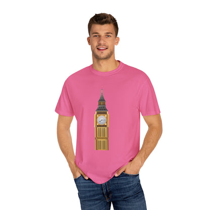 Unisex Garment-Dyed T-shirt - Big Ben Clock Tower Design