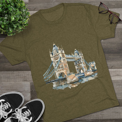 London Bridge Elegant Unisex Tri-Blend Crew Tee