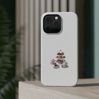 Elegant Tea Party Magnetic Phone Case, Cute Animal Design, Gift for Tea Lovers, Unique Smartphone Accessory, Kitchen Decor