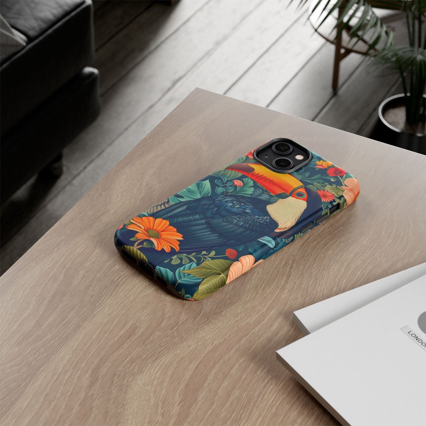 Tropical Toucan Phone Case - Cute Animal Design, Nature Lover Gift, Floral Pattern, Bird Lover Accessory, Summer Vibes