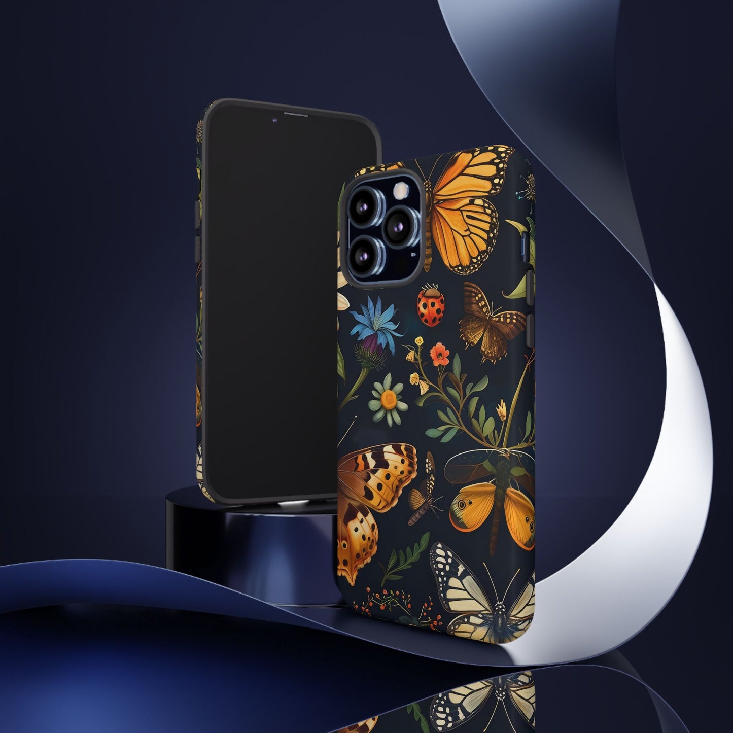 Nature-Inspired Phone Case | Floral Butterfly Design, Tough Phone Cover, Gift for Nature Lovers, Cute Butterfly Case, Home Decor