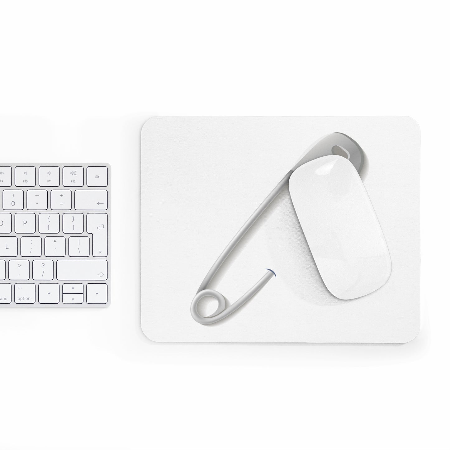 Modern Safety Pin Mouse Pad | Minimalist Desk Accessory | Gift for Office Lovers, Students, or New Graduates, Unique Mousepad