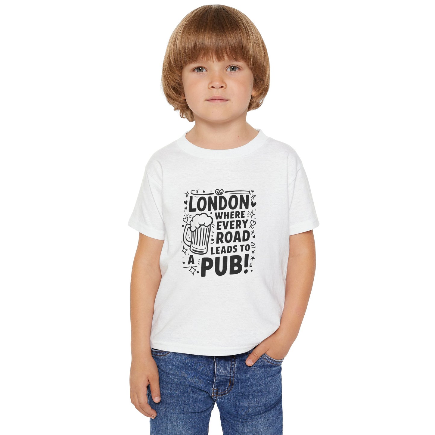 Toddler T-Shirt -  London where every road leads to a Pub