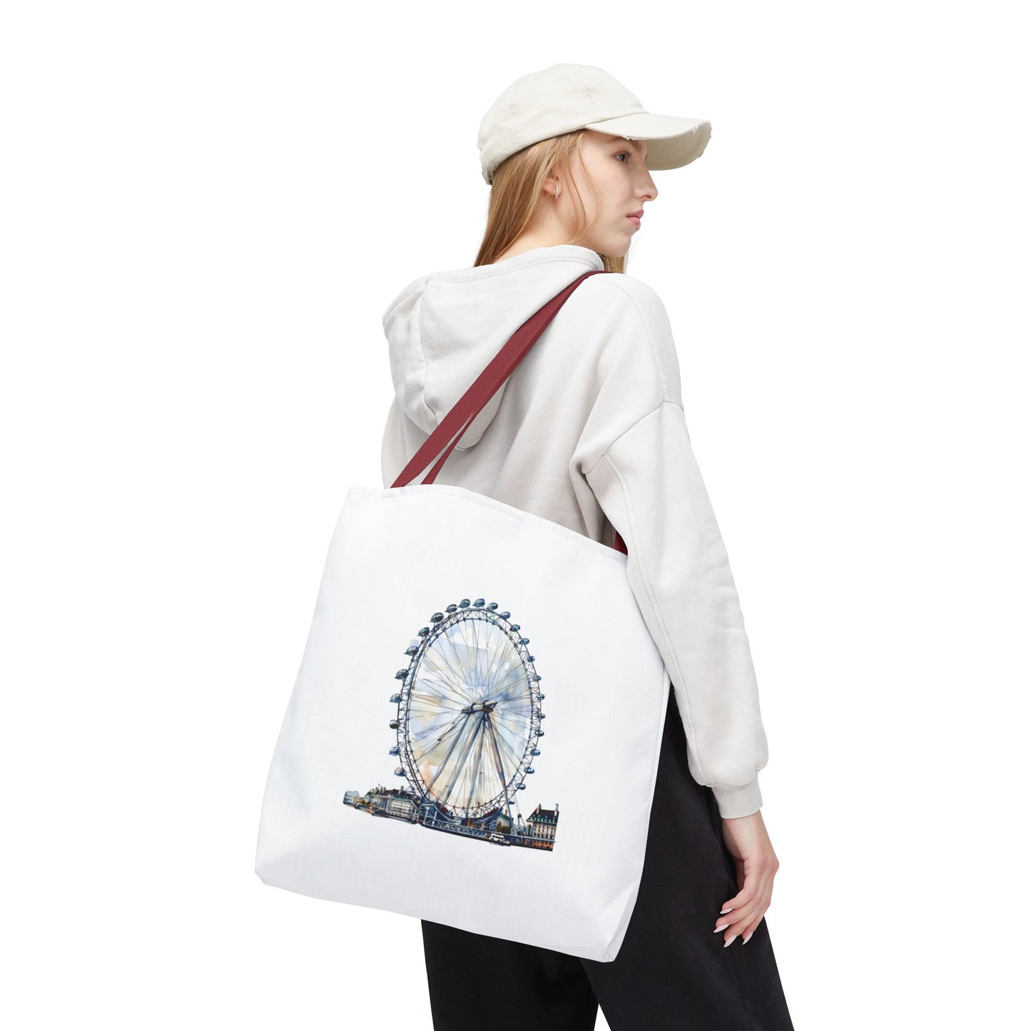 Stylish London Eye Tote Bag - Perfect for Shopping, Travel, or Gifts, Eco-Friendly Shopping Bag, Canvas Carryall, Unique Souvenir