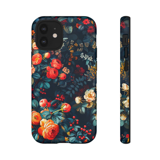 Floral Phone Case - Tough Cases, iPhone Protection, Elegant Floral Design, Gift for Her, Stylish Tech Accessory