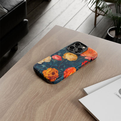 Floral Phone Case - Tough Cases, Stylish Protection, Gift for Flower Lovers, Customizable Cover, Floral Design Mobile Accessory