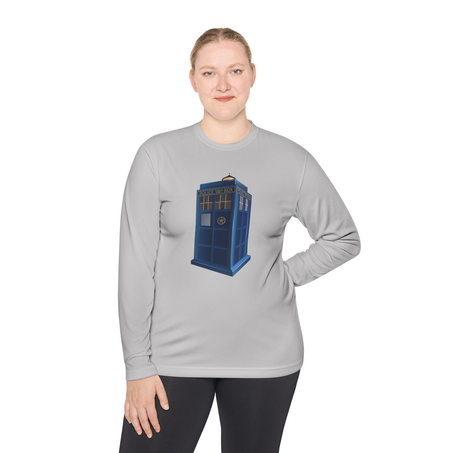 Unisex Lightweight Long Sleeve Tee - British Police Public Call Box - Iconic TARDIS Design