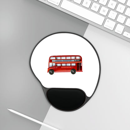 London Bus Mouse Pad with Wrist Rest, Ergonomic Mousepad, Office Decor, Gift for Teammates, Computer Accessories, Work from Home