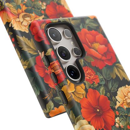 Floral Phone Case, Tough Cases, Decorative Tech Accessories, Gift for Her, Nature Lover Gift, Boho Style Case, Spring Floral Cover