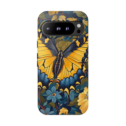 Colorful Butterfly Phone Case, Floral Design, Tough Cases, Protective Cover, Gifts for Nature Lovers, Birthday Present