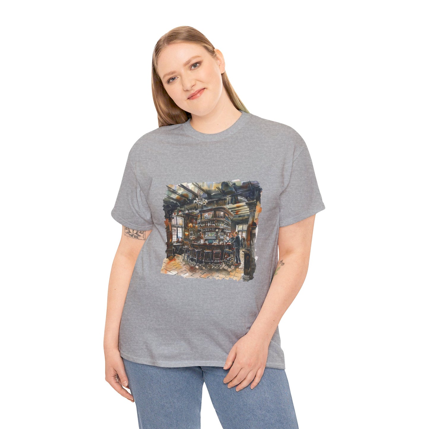 The Heart of British Culture and Iconic Landmarks Aesthetic Unisex Heavy Cotton T-Shirt