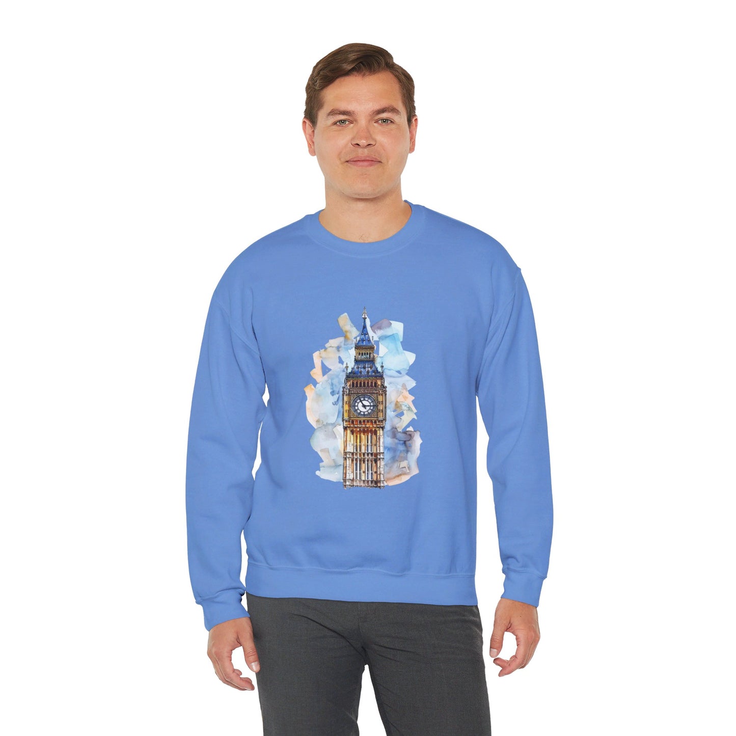 Unisex Heavy Blend™ Crewneck Sweatshirt Elegant - Iconic Big Ben Clock Tower