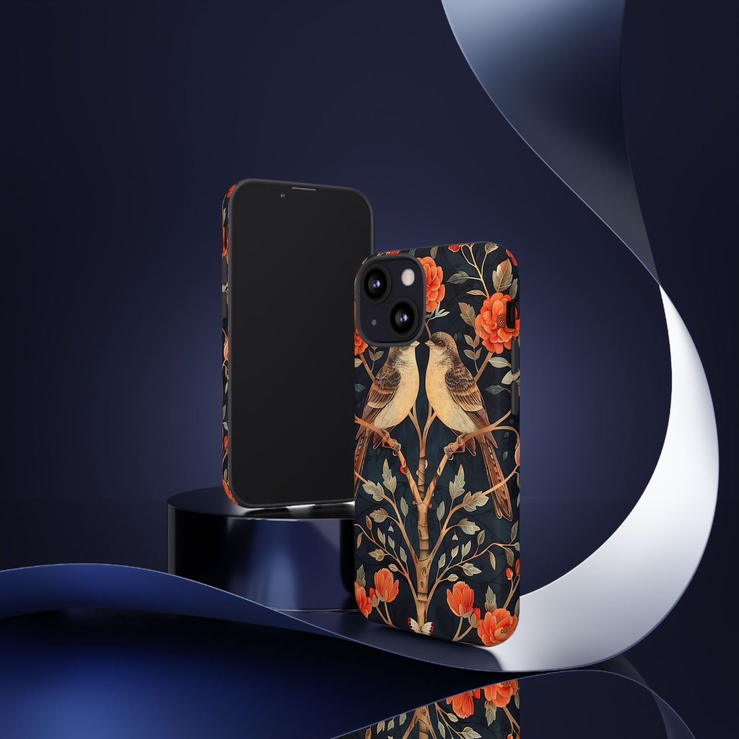 Floral Phone Case – Tough Cases with Bird Design, Unique Gift for Nature Lovers, Stylish Tech Accessory, Phone Cover, Artistic Case