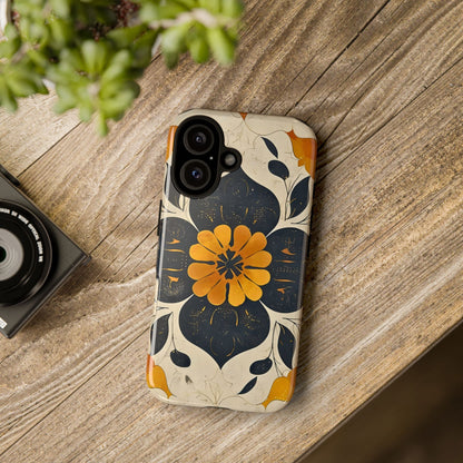 Floral Phone Case - Tough Cases, Botanical iPhone Cover, Vintage Flower Design, Durable Smartphone Protection, Unique Gift Idea