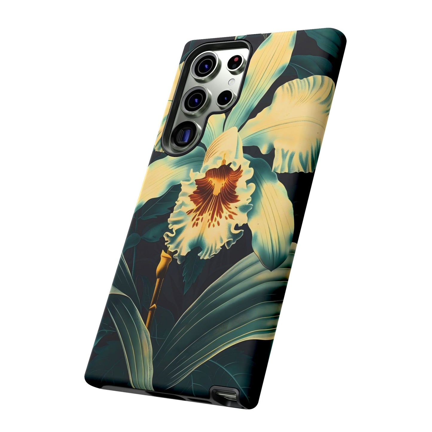 Floral Phone Case - Tough Cases with Orchid Design, Durable Smartphone Cover for Nature Lovers, Floral Gift for Her, Botanical [...]