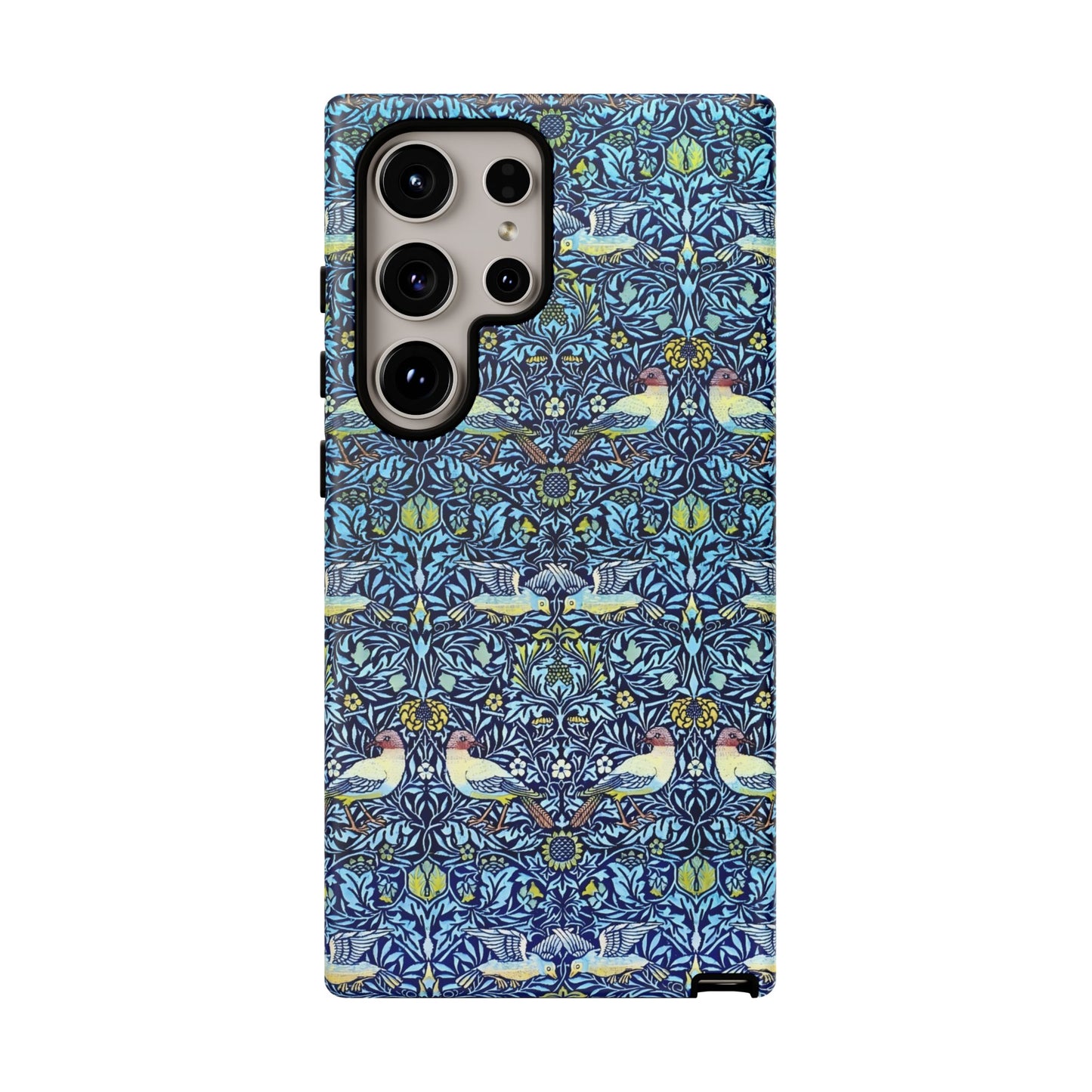 Bird and Floral Pattern Phone Case, Tough Cases, Gift for Nature Lovers, Eco-friendly, Custom Phone Accessories, All-Occasion