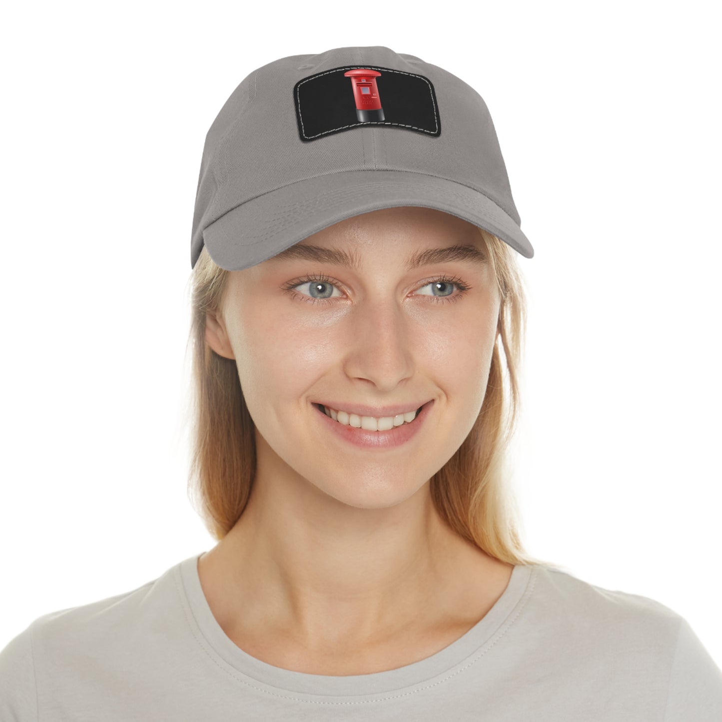Leather Patch Dad Hat - Casual Unisex Cap with Customizable Design, Great for Gifts, Outdoor Activities, and Everyday Wear