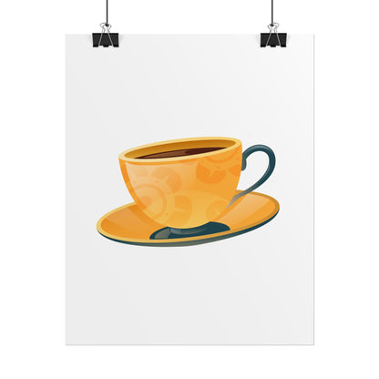 Coffee Lovers Rolled Posters, Cute Coffee Art, Kitchen Decor, Coffee Shop Print, Gift for Coffee Enthusiasts