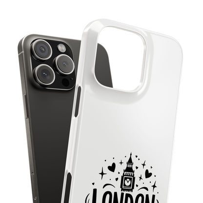 London-Inspired Slim Phone Case, Travel Gift, Custom Phone Cover, Unique Mobile Accessory, London Souvenir, Ideal for Tourists