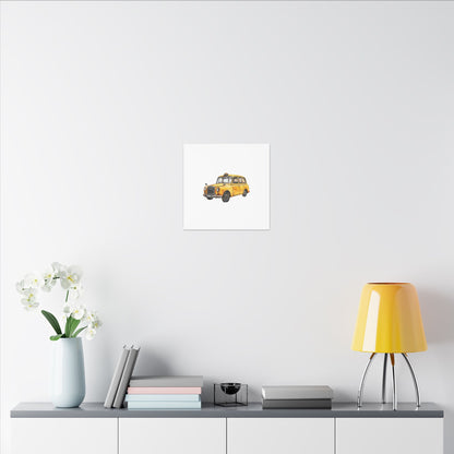 Vintage Taxi Matte Canvas, Stretched, 0.75" (Multi-Size)