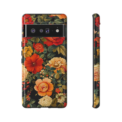 Floral Phone Case, Tough Cases, Decorative Tech Accessories, Gift for Her, Nature Lover Gift, Boho Style Case, Spring Floral Cover