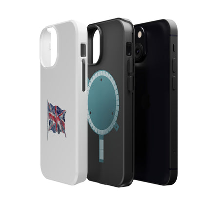 UK Flag Magnetic Tough Case, Durable Phone Cover, British Pride Accessory, Gift for Travelers, Patriot’s Tech Protector