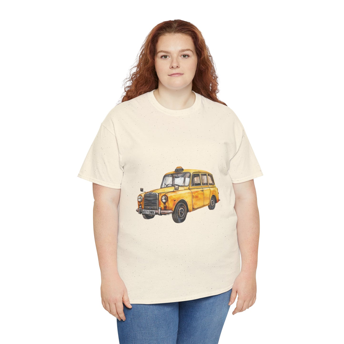 Unisex Heavy Cotton Tee - British Vintage Car - Classic Elegance and Timeless Style