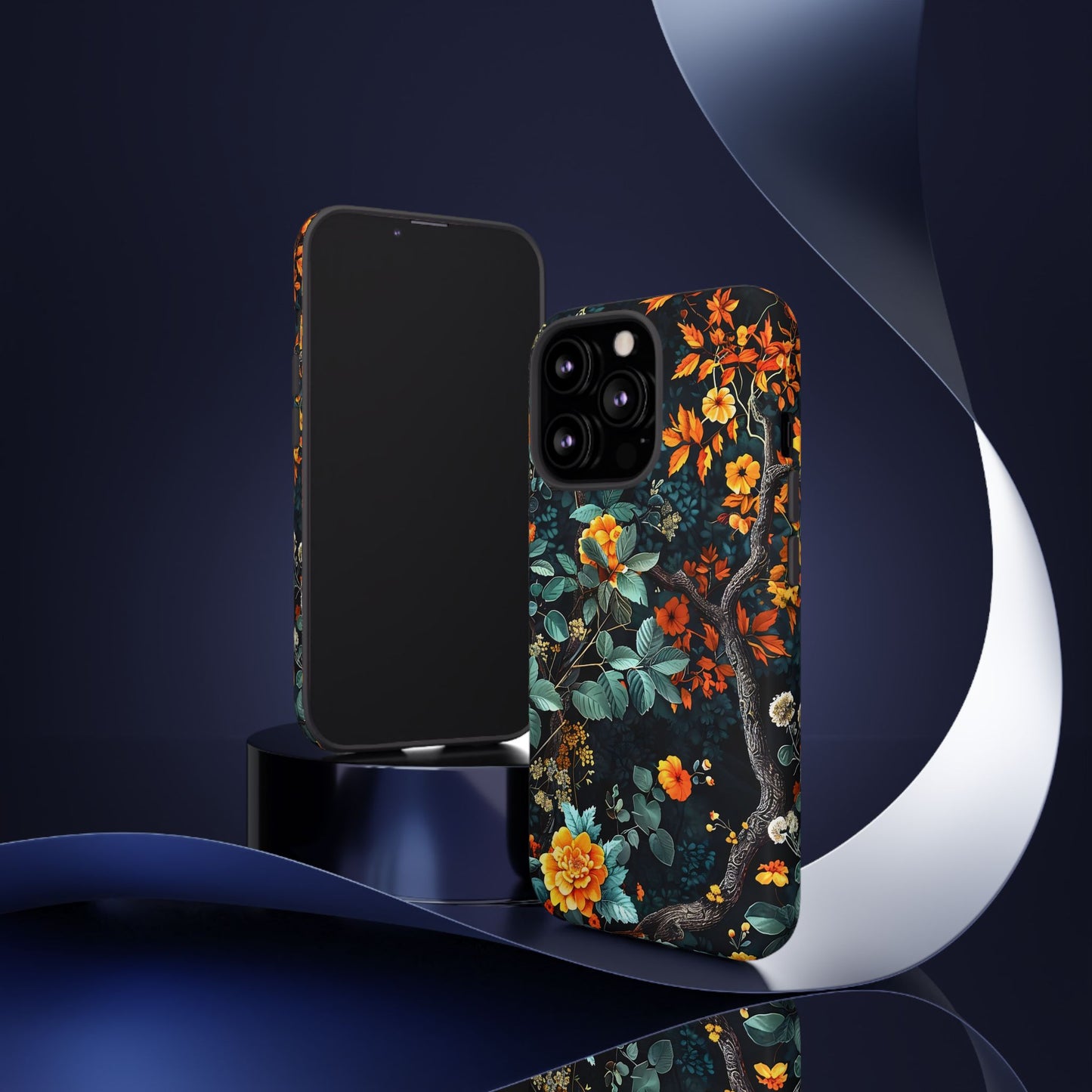 Floral Phone Case | Tough Cases, Protective Cover, Gift for Her, Autumn Vibes, Floral Phone Accessory, Unique Design