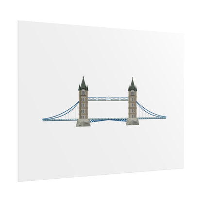 Tower Bridge Rolled Poster, London City Decor, Wall Art, Gift for Travelers, Home Aesthetic, UK Wall Art
