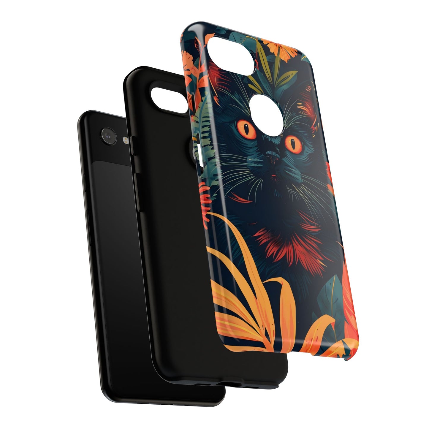 Feline Jungle iPhone Case - Tough and Unique Cat Design, Pet Lover Gift, Animal Phone Accessory, Nature Inspired, Halloween Style