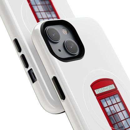 Vintage Phone Booth Magnetic Case, Tough Phone Cover, Unique Gift for Travelers, Retro Phone Accessories, Fun Custom Case