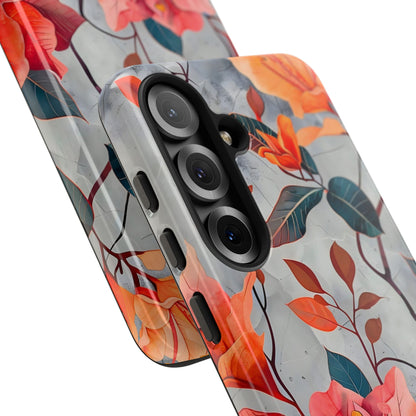 Floral Phone Case, Tough Cases, Flower Power, Gift for Her, Decorative Phone Cover, Trendy Accessories, Everyday Style