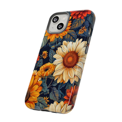 Floral Tough Phone Case | Sunflower Design, iPhone Cover, Protective Case, Gifts for Her, Floral Phone Accessory