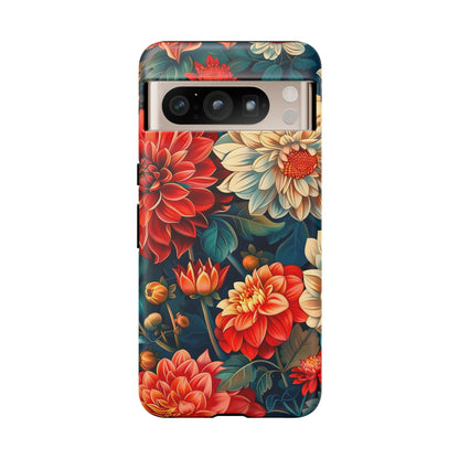 Floral Phone Case - Vibrant Tough Cases, Stylish Floral Cell Phone Cover, Gift for Her, Trendy Phone Accessory, Flower Design