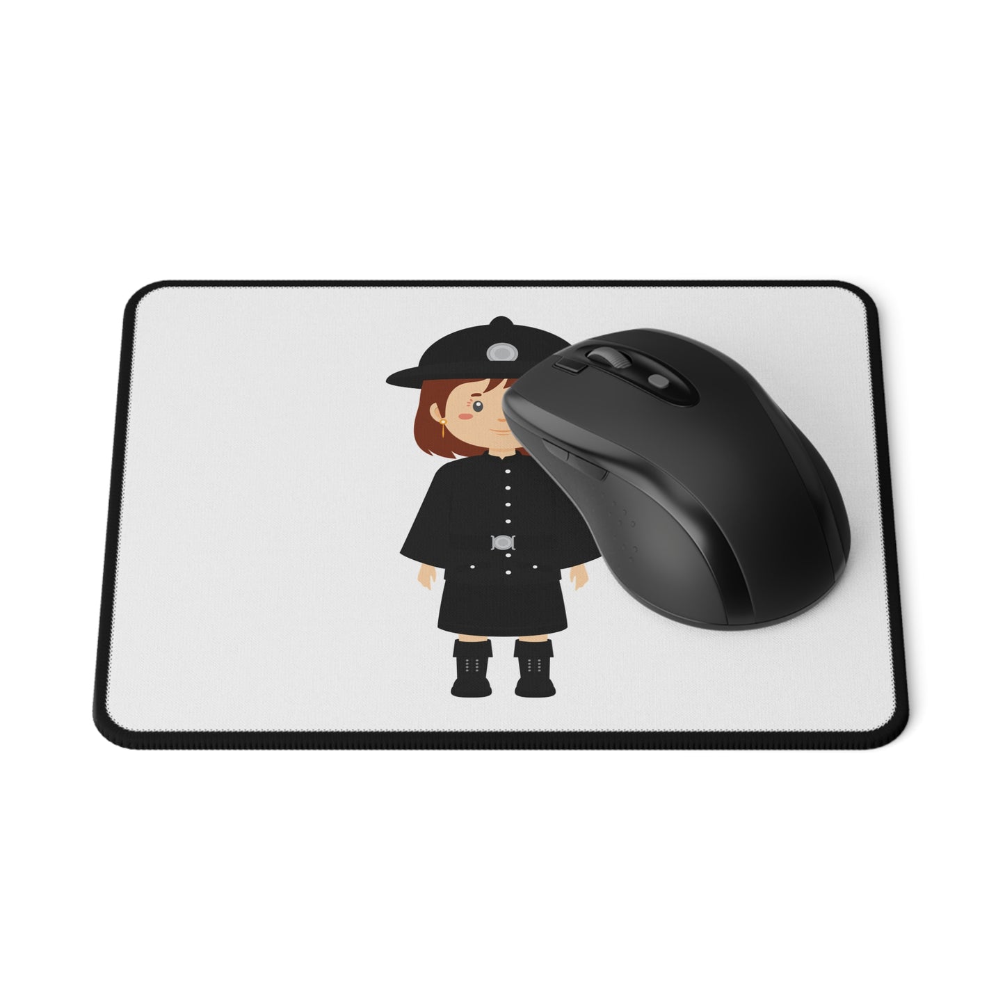 Non-Slip Gaming Mouse Pad - Fun Animated Police Officer Design, Gamer Gift, Desk Accessory, Office Decor, Unique Home Office