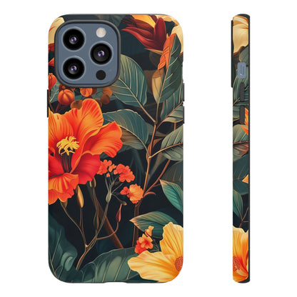 Tough Floral Phone Case | Tropical Vibe, Gift for Nature Lovers, Summer Beach Accessory, Floral Pattern, Trendy Phone Accessories