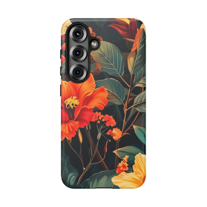 Tough Floral Phone Case | Tropical Vibe, Gift for Nature Lovers, Summer Beach Accessory, Floral Pattern, Trendy Phone Accessories