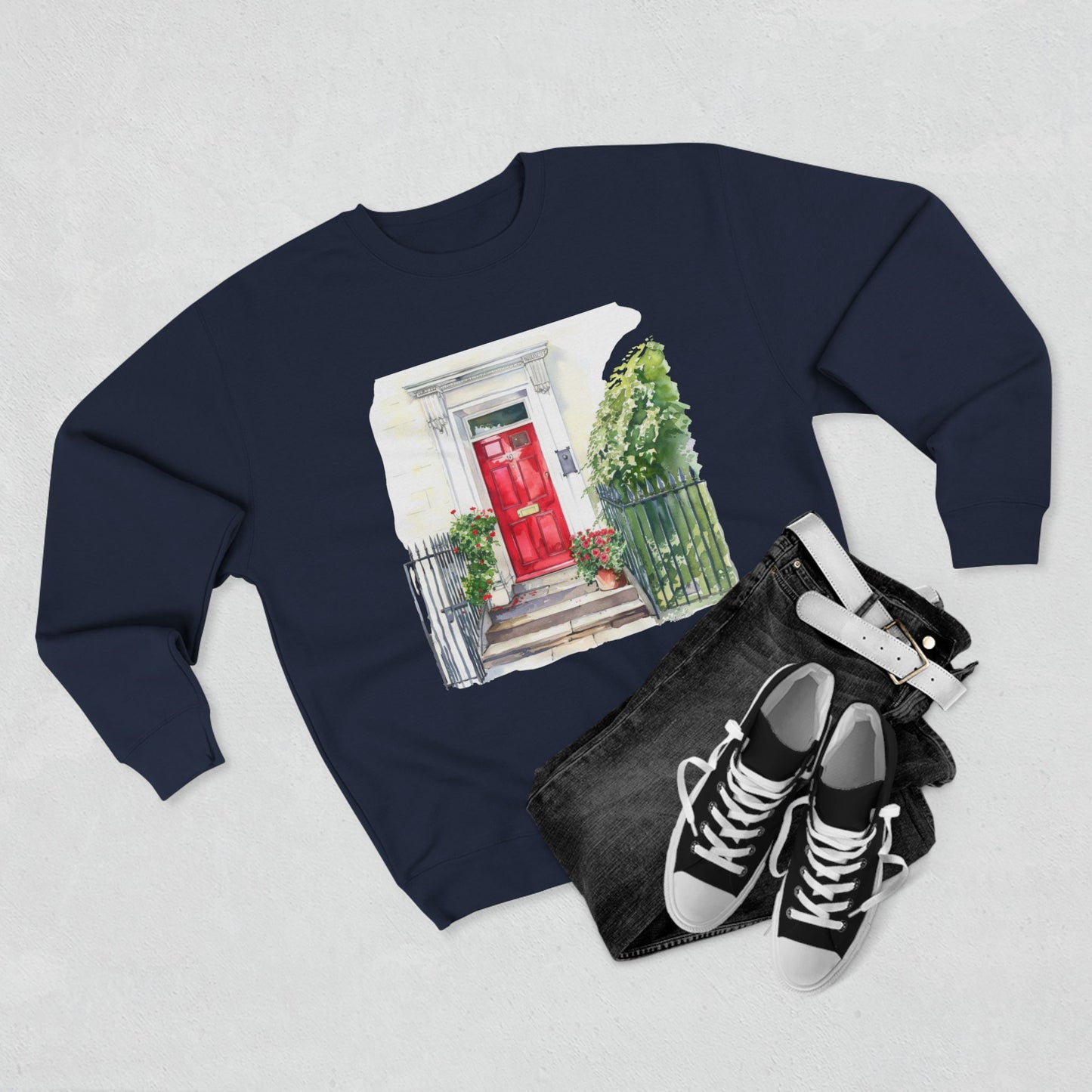 Unisex Crewneck Sweatshirt - Street London Aesthetics Urban Charm and Classic City Vibes