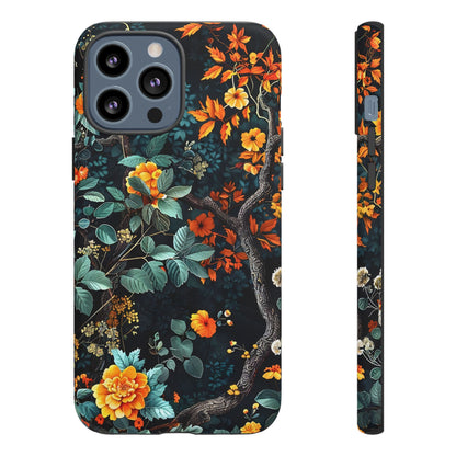 Floral Phone Case | Tough Cases, Protective Cover, Gift for Her, Autumn Vibes, Floral Phone Accessory, Unique Design