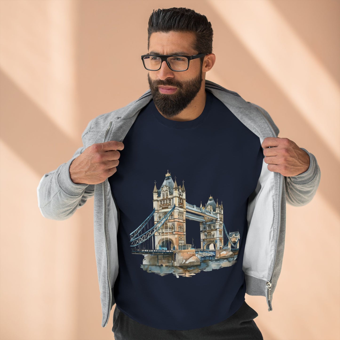 Unisex Crewneck Sweatshirt - London Bridge - Iconic Landmark and Historical Beauty