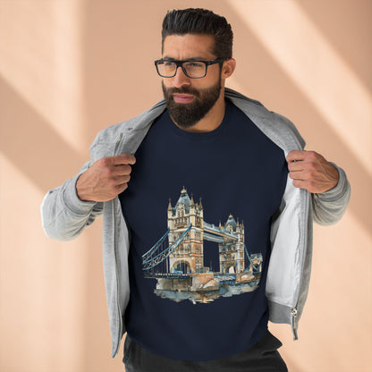Unisex Crewneck Sweatshirt - London Bridge - Iconic Landmark and Historical Beauty