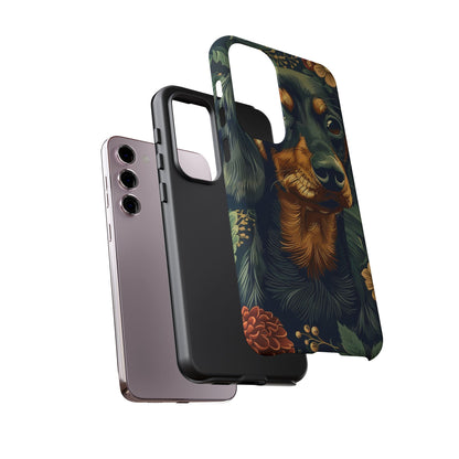 Dachshund Phone Case, Floral Pet Phone Cover, Dog Lover Gift, Tough Phone Case, Custom Dachshund Design, Unique Dog Owner Accessory