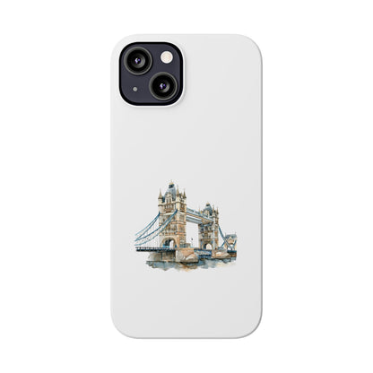 London Bridge Slim Phone Case, Protective Mobile Cover, Stylish Smartphone Accessory, Gift for Travelers, Unique Art Case