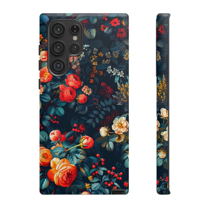 Floral Phone Case, Tough Cases for Protection, Vibrant Floral Design, Chic Gift for Her, Stylish Accessories
